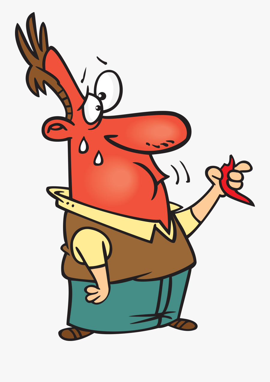 Thumb Image - Man Eating Chilli Clipart, Transparent Clipart