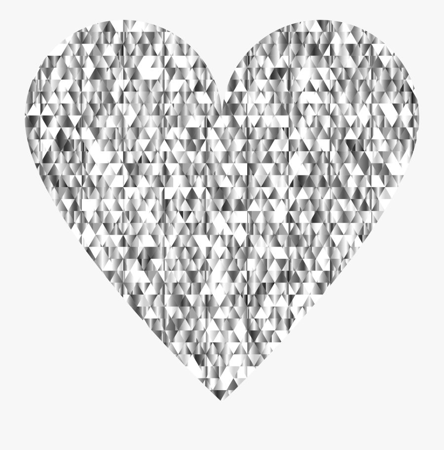 Lettuce Clipart Black And White No Background - Diamond Heart No Background, Transparent Clipart