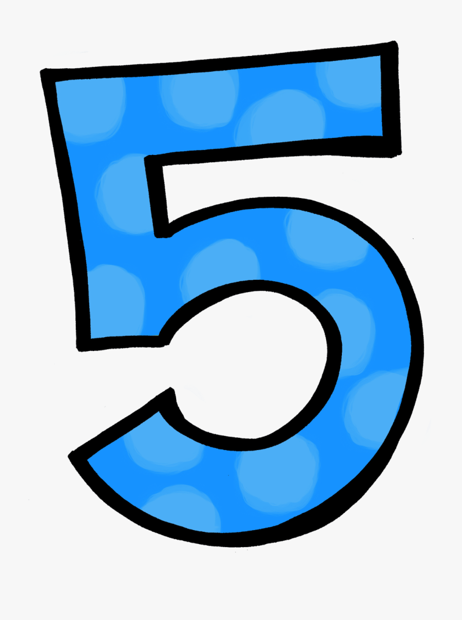 Blue Clipart Number - Number 5 Clipart, Transparent Clipart