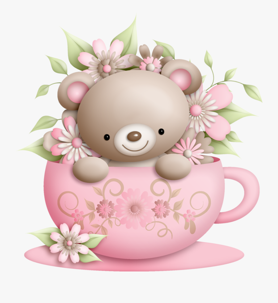 Bear In Cup - Cute Teddy Bears Clipart, Transparent Clipart