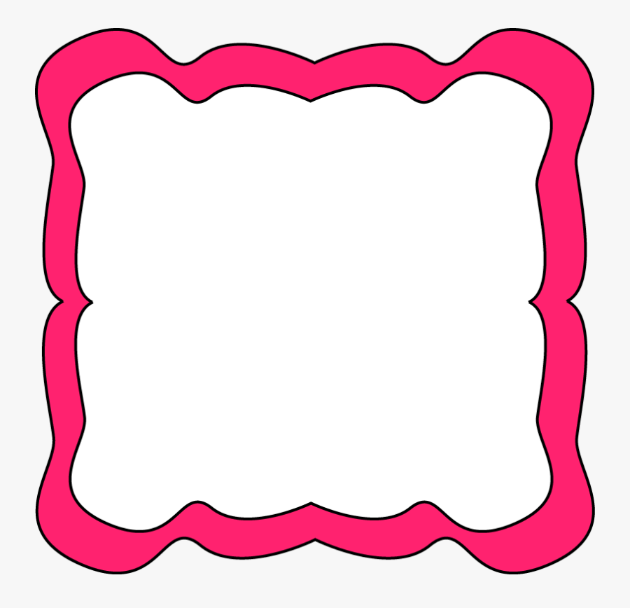 Pink Curvy Frame - Background Power Point Pink, Transparent Clipart