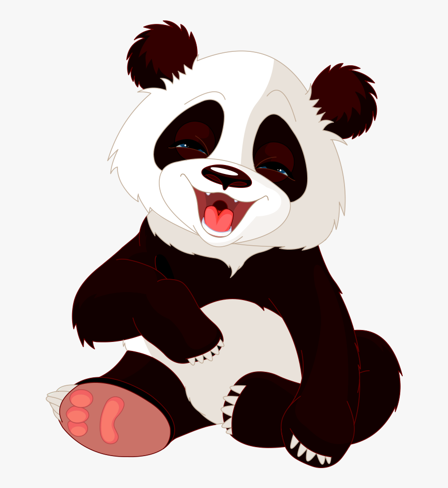 Cartoon Panda Bear Pictures Clipart , Png Download - Baby Panda Laughing, Transparent Clipart