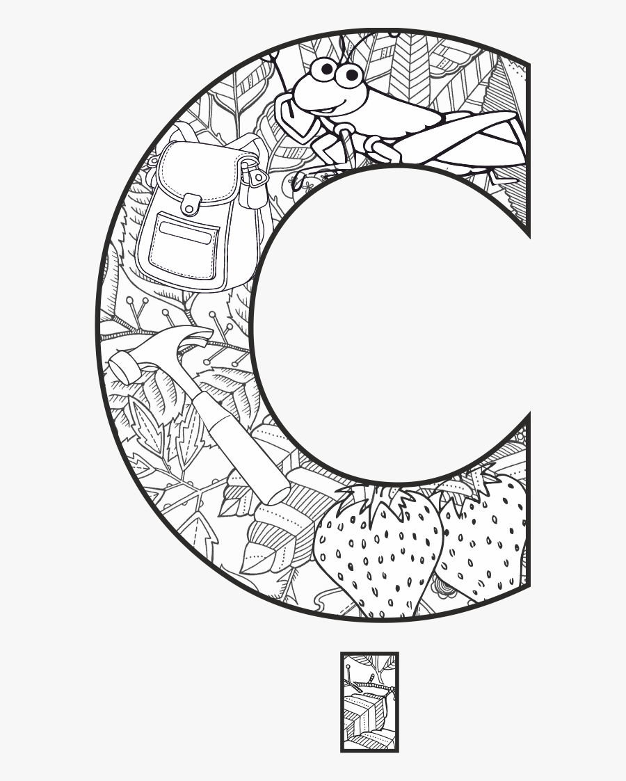 Lettuce Clipart Colouring - Ç Harfi Mandala, Transparent Clipart