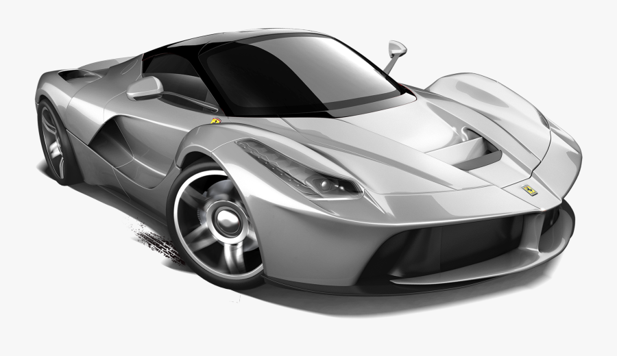 Toy Die-cast Car Laferrari Sports Hot Wheels Clipart - White Hot Wheels Png, Transparent Clipart