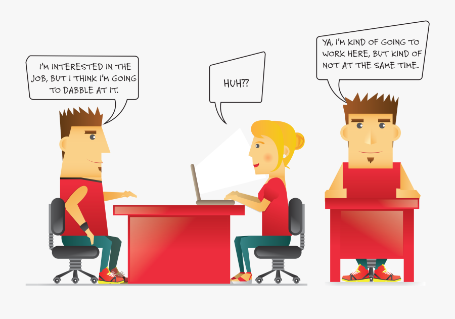 Jobs Clipart Interview - Cartoon, Transparent Clipart