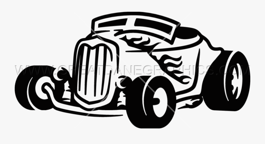 Clip Art Rat Rod Clip Art - Black And White Hotrod Clipart, Transparent Clipart