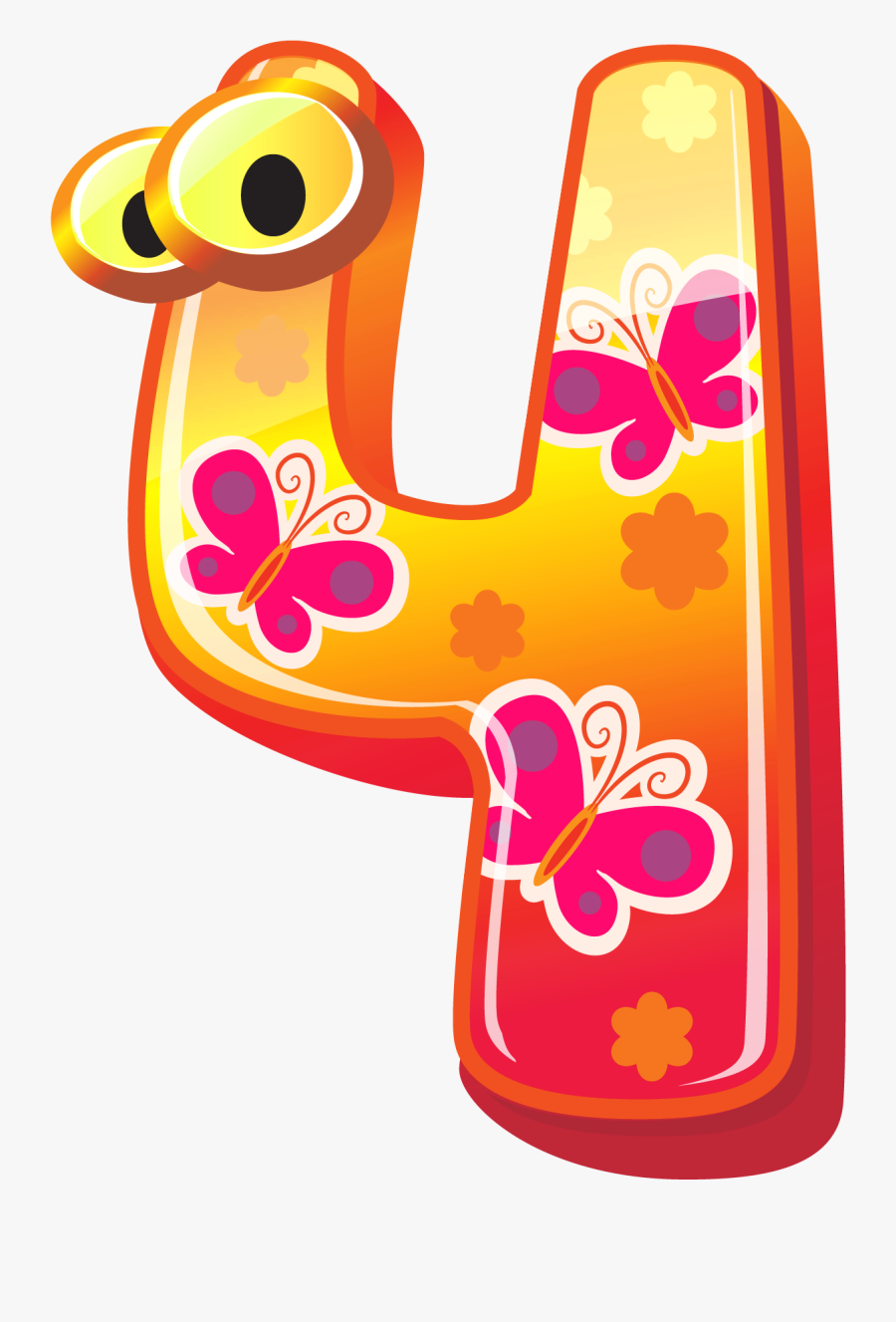 Number 4 Clipart, Transparent Clipart