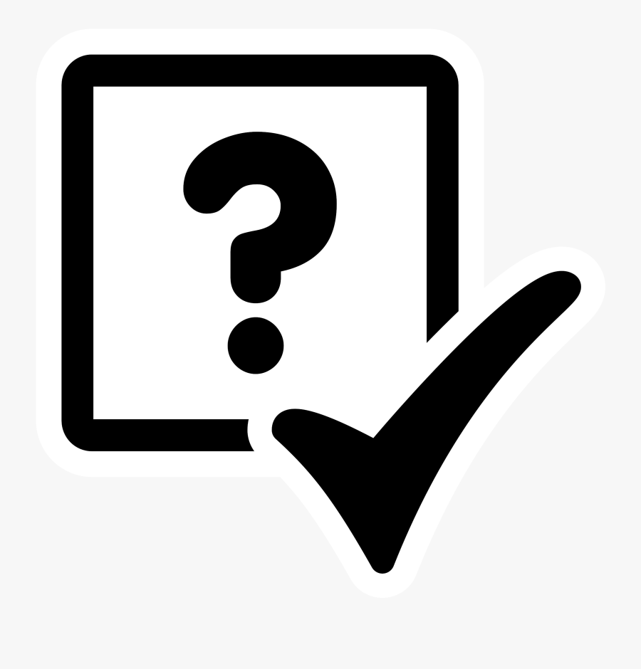 Test Clipart - Question Mark And Check Mark, Transparent Clipart