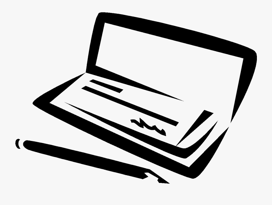 Checkbook Clipart Photo Download - Checkbook Black And White, Transparent Clipart