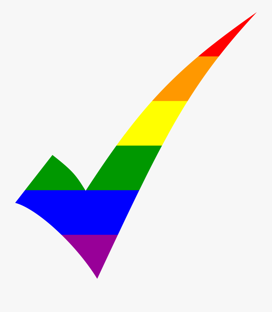 Check Clipart Vector Clip Art Marking Tick Transparent - Rainbow Check Mark Png, Transparent Clipart