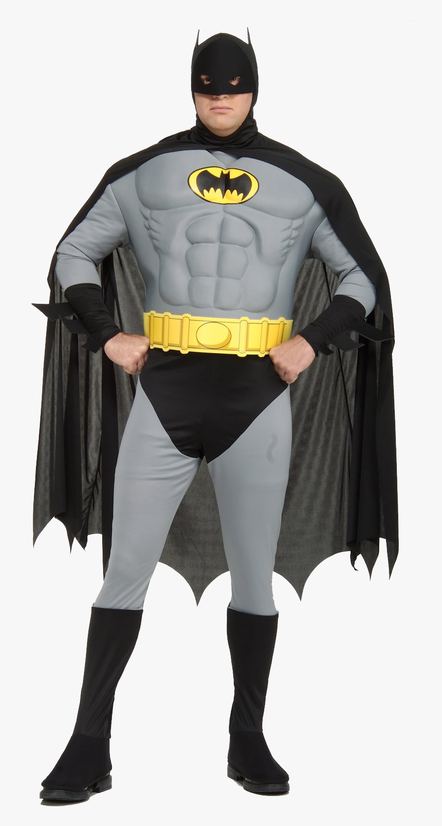 Muscle Chest Batman Plus Costume Clip Art - Adult Plus Size Batman Costume, Transparent Clipart
