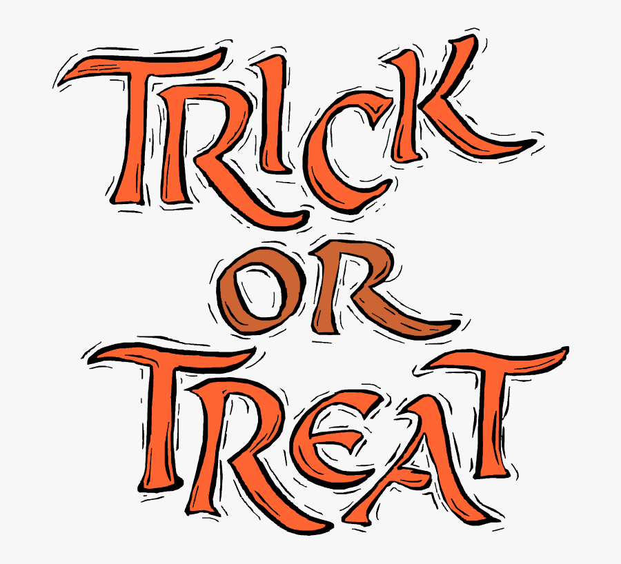 Trunk Or Treat Trick Or Treat Clipart - Trick Or Treat Word, Transparent Clipart
