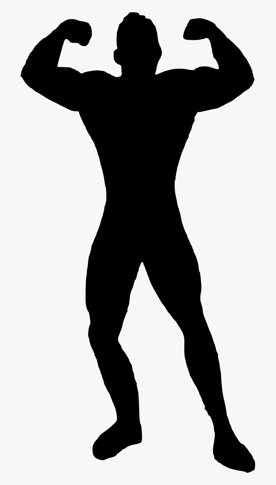 Man Body Silhouette - Muscle Man Silhouette Png, Transparent Clipart