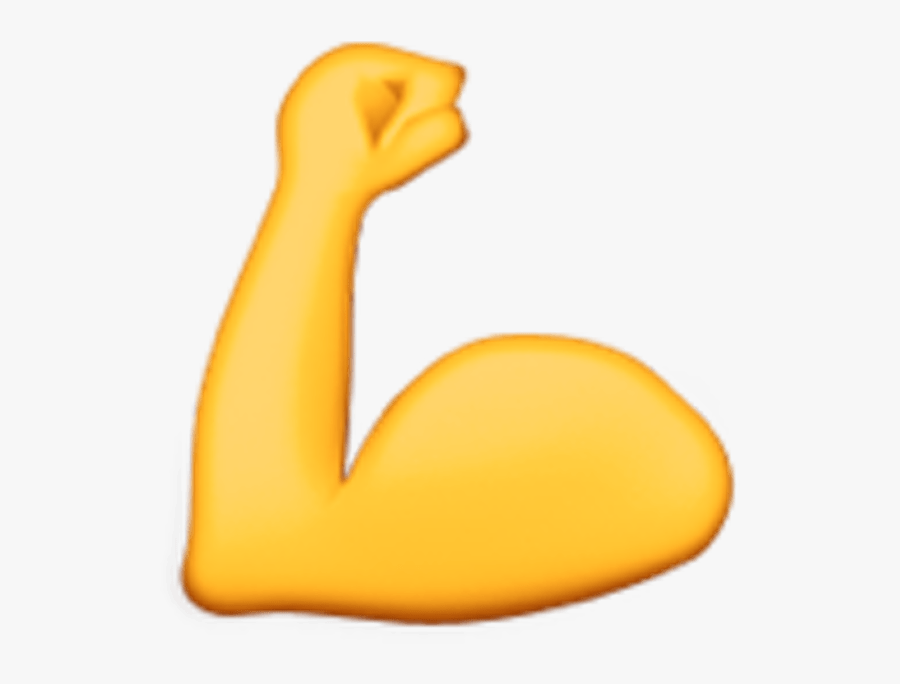 Bicep Muscle - Muscle Emoticon, Transparent Clipart