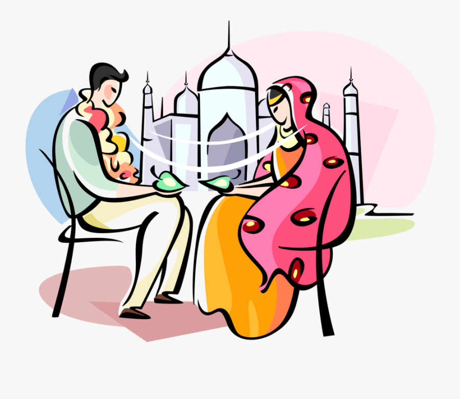 Thumb Image - Bride Groom Indian Vector, Transparent Clipart
