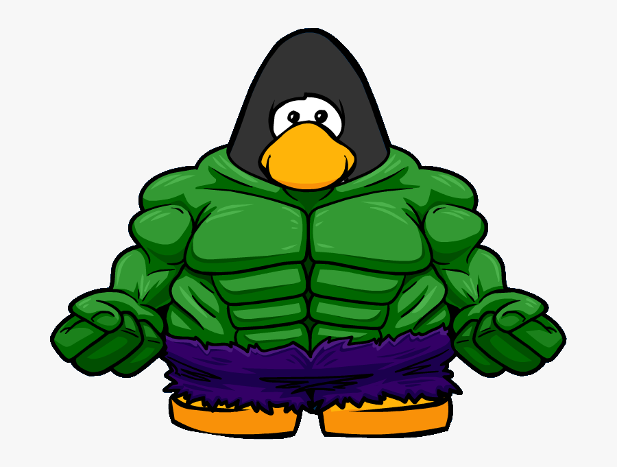 Club Penguin Superheroes Hulk, Transparent Clipart