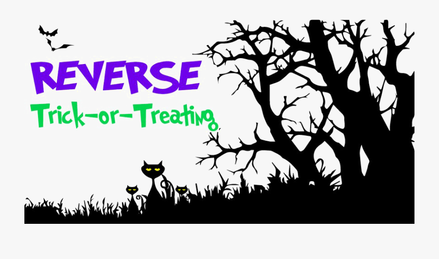 Halloween Trick Or Treat Png Photo - Printable Halloween Silhouettes Banner, Transparent Clipart
