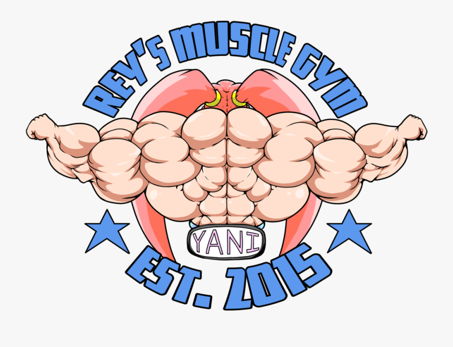 Transparent Muscle Man Clipart - Rey's Muscle Gym, Transparent Clipart