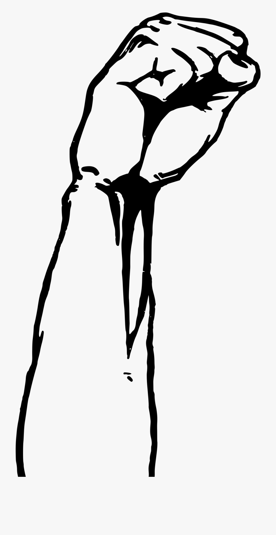 Monochrome - Transparent Muscle Arm Clipart, Transparent Clipart