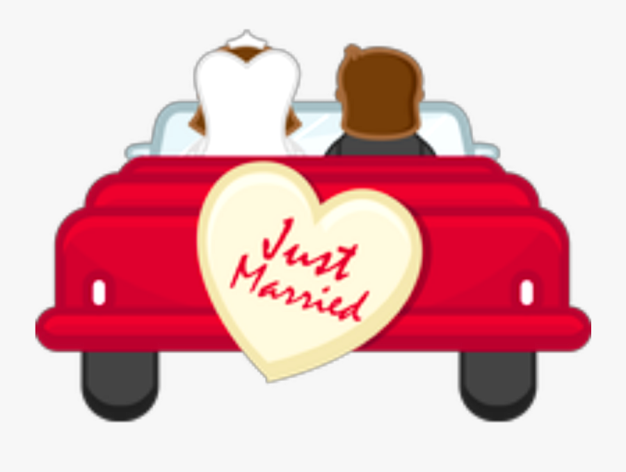 Ftestickers Car Couple Love Wedding Justmarried Clipart - Just Married Car Png, Transparent Clipart