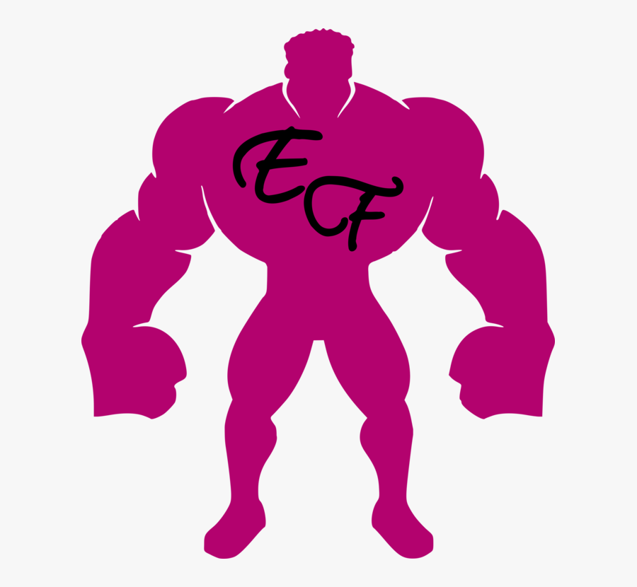 Pink,standing,muscle - Siluetas Superheroes, Transparent Clipart
