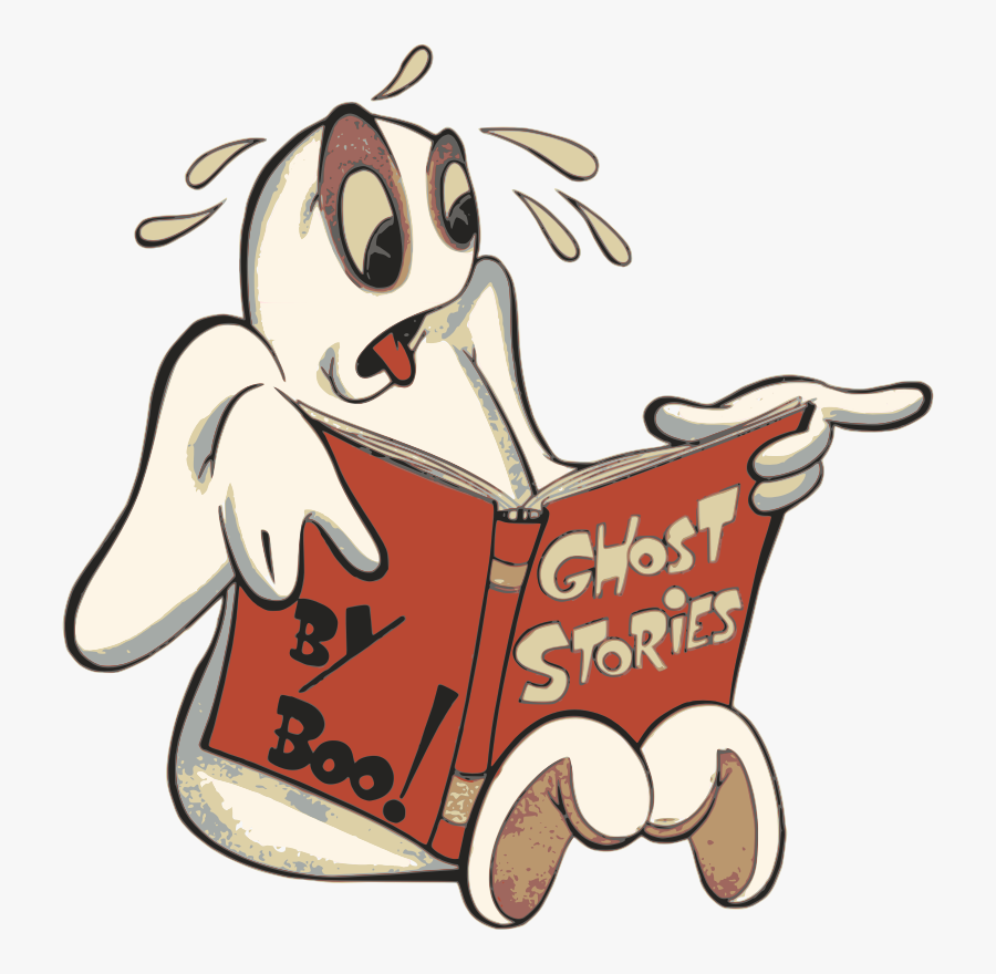 Ghost17 - Ghost Reading Clipart, Transparent Clipart