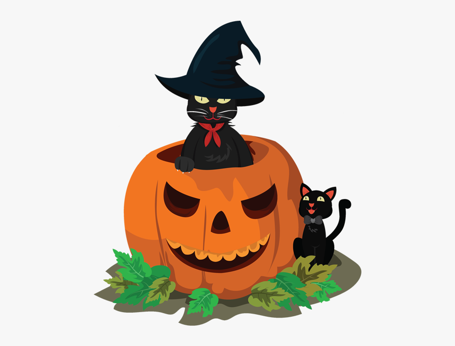 Strayfm Hallow Trick Or Treat - Pumpkin Easy Cat, Transparent Clipart