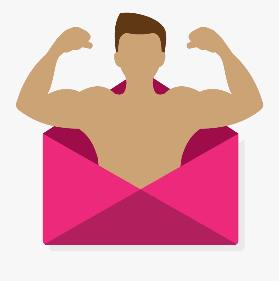 Emailing Your List Muscle - Illustration, Transparent Clipart