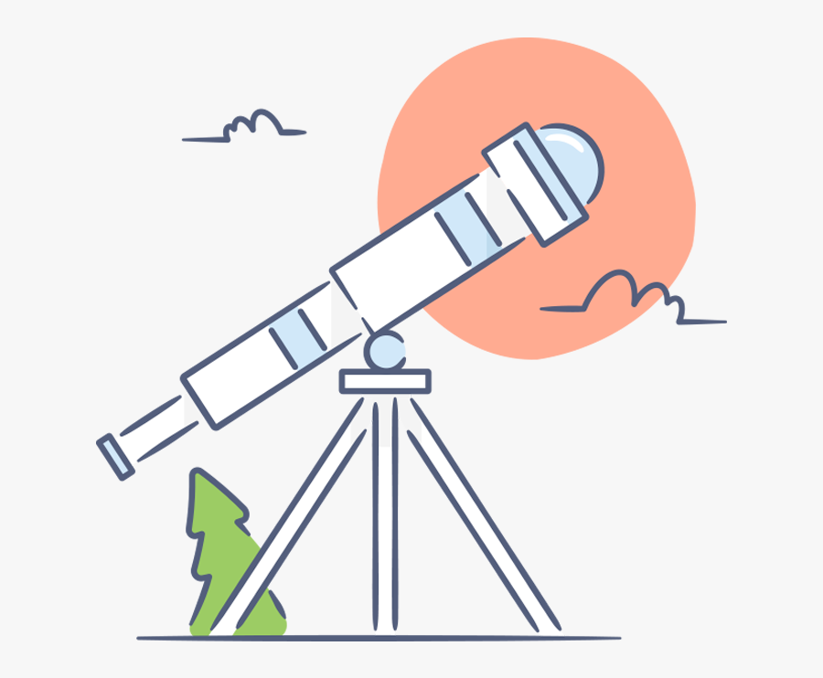 Illustration Of A Telescope, Transparent Clipart