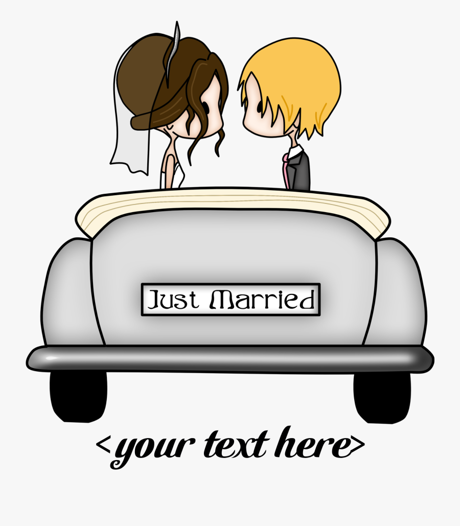 Cartoon On Just Married, Transparent Clipart