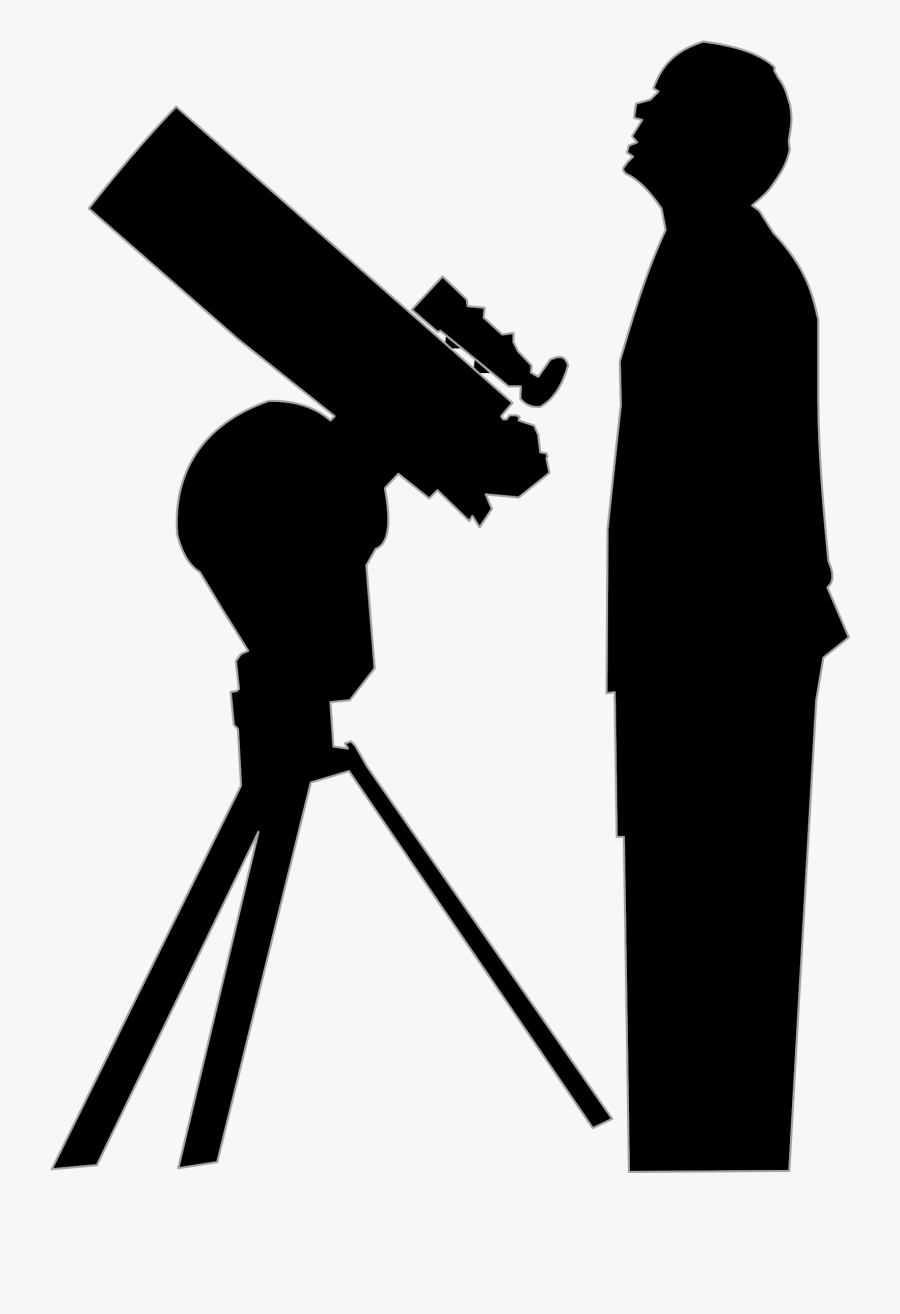 This Free Icons Png Design Of Amateur Astronomer- - Astronomy Black And White, Transparent Clipart