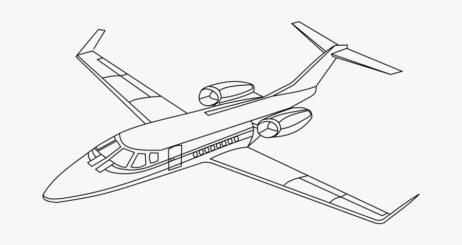 Lear Jet - Tryskáč Omalovánka, Transparent Clipart