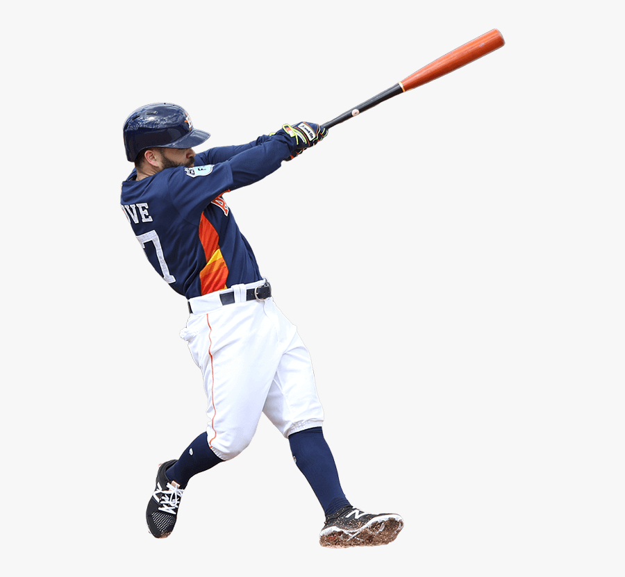 What Pros Wear Jose Altuve - Baseball Player With A Bat, Transparent Clipart