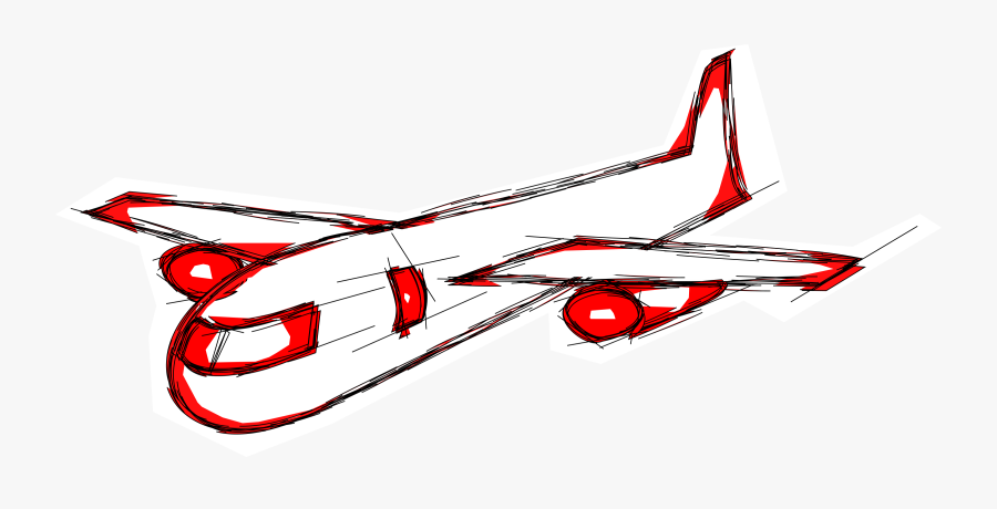 Jet Plane Clipart By Stevepetmonkey - Red Airplane Svg Transparent, Transparent Clipart