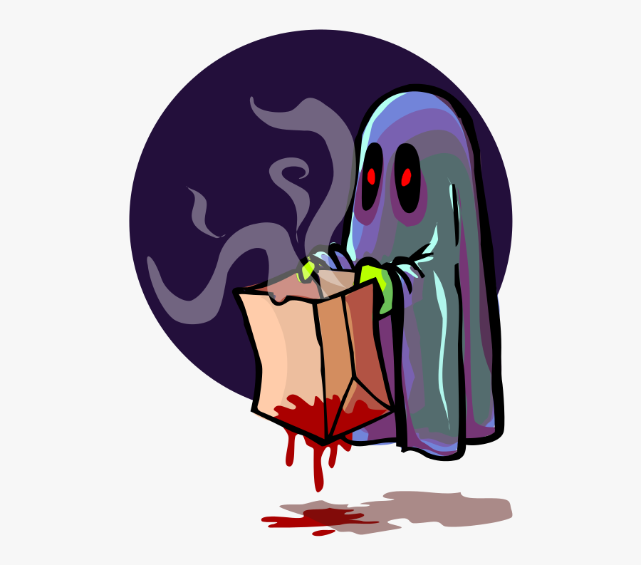 Scary Ghost Trick Or Treating - Ghost, Transparent Clipart