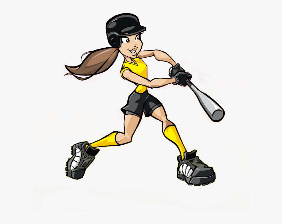 Women"s Softball Clip Art Clipart Download - Softball Player Softball Cartoon, Transparent Clipart