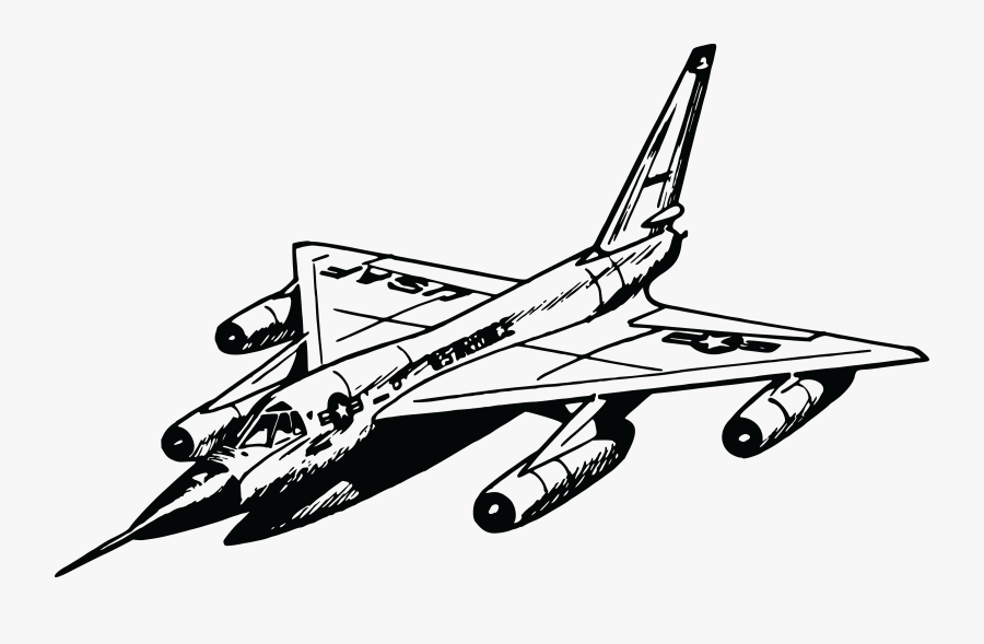 Fighter Plane Clipart Black And White, Transparent Clipart