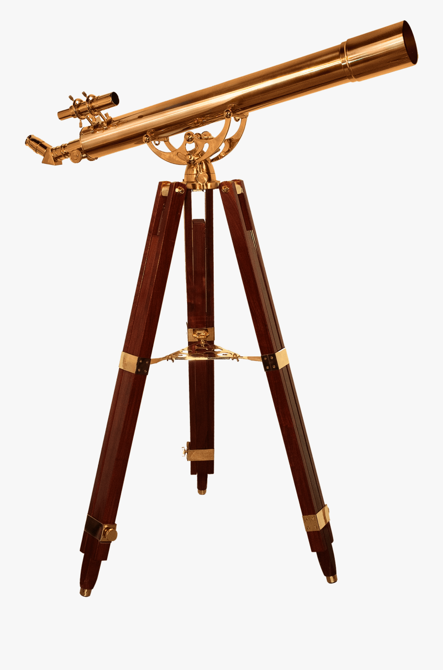 Vintage Telescope - Brass Telescope, Transparent Clipart