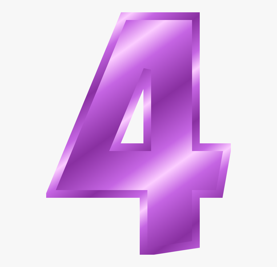 Number 4 In Purple , Free Transparent Clipart - ClipartKey
