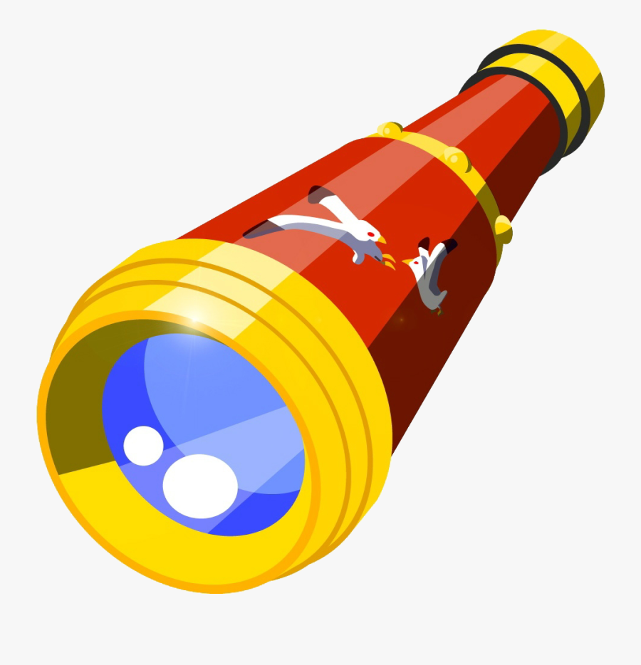 Artwork Of The Telescope - Que Es Un Catalejo, Transparent Clipart