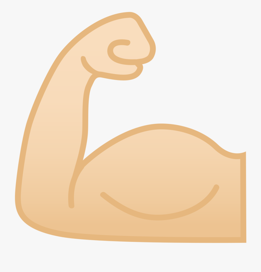 Emoji Arm Biceps Strong Flexing Muscle Emoji Png Clipart - Biceps Google, Transparent Clipart