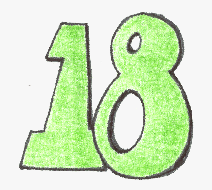 Christmas Numbers Clipart - Eighteen Clip Art, Transparent Clipart