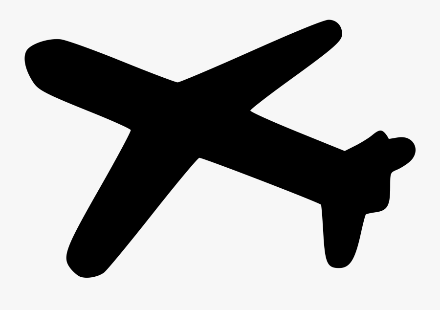 Hd File - Airplane Sillhouete, Transparent Clipart
