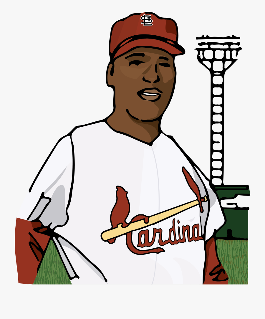 Sad Clipart Baseball Player - Cardinals, Transparent Clipart