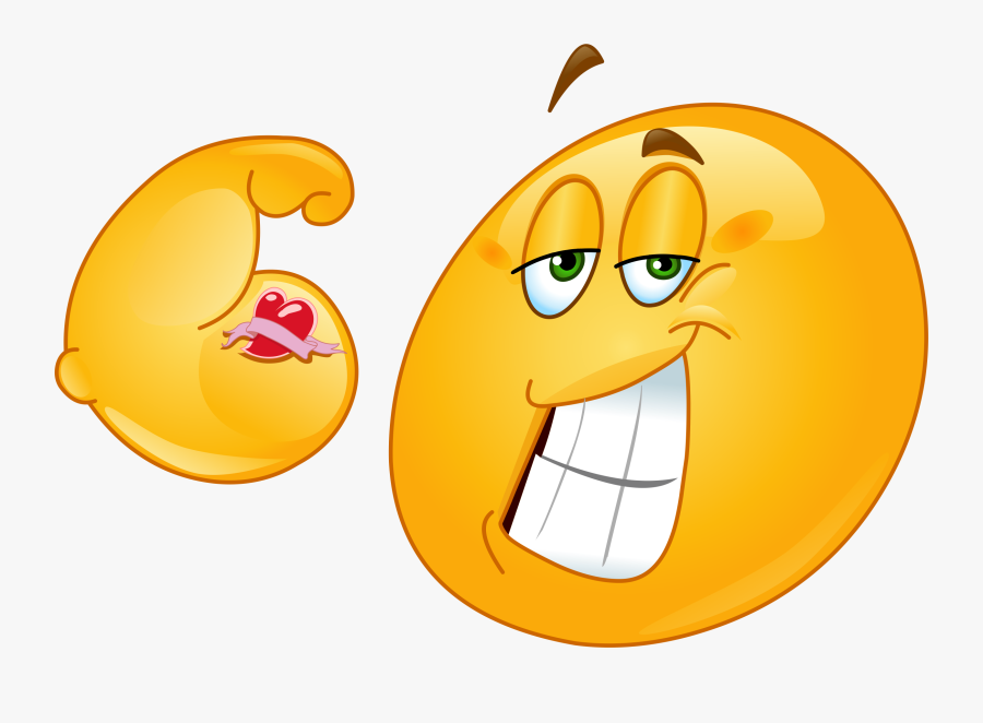Man Emoji Png - Muscle Emoticon, Transparent Clipart
