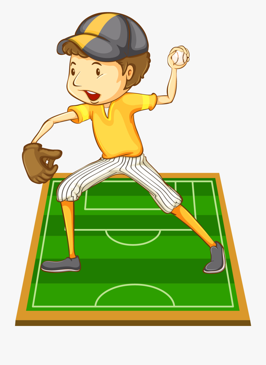 Transparent Baseball Player Clipart - Baseball Pitcher Clipart Png, Transparent Clipart