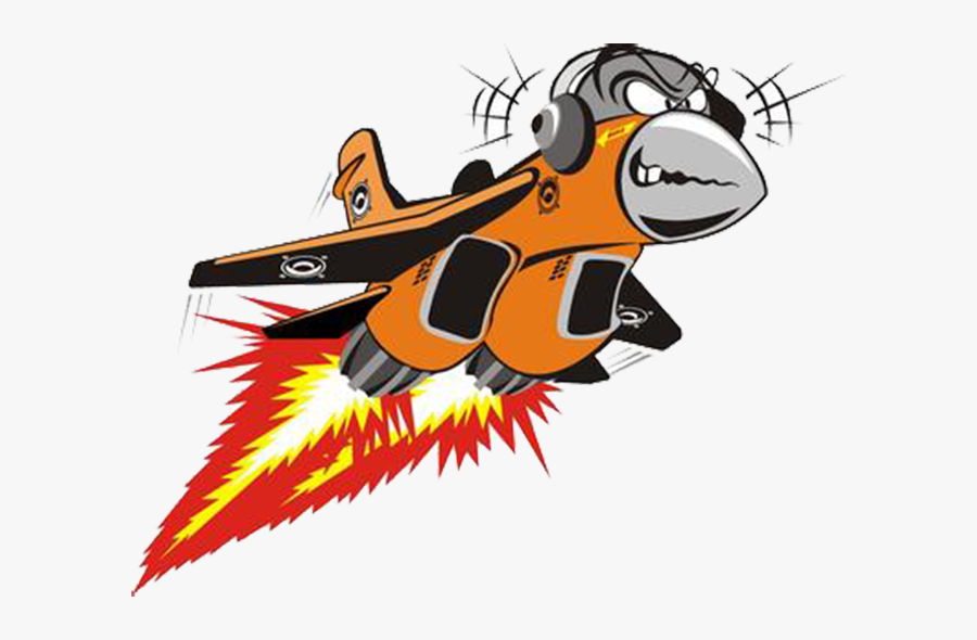 Airplane Jet Aircraft Fighter Aircraft Cartoon - Cartoon Fighter Jet, Transparent Clipart