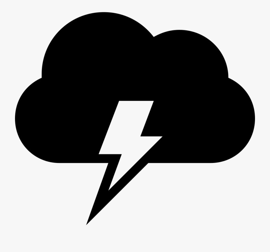 Cloud With Lightning Bolt - Lightning Bolt With Cloud, Transparent Clipart