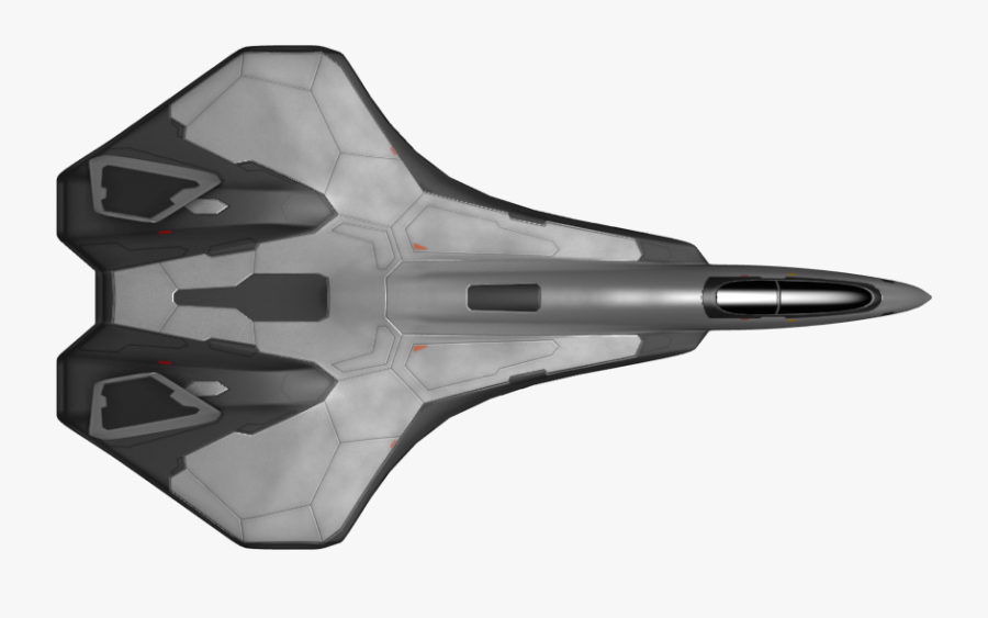 Spaceship Clipart Fighter - Birds Eye View Of A Spaceship, Transparent Clipart