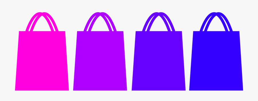 Transparent Purse Clipart - Shopping Bags Clipart Purple, Transparent Clipart